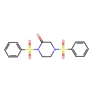 1,4-Bis(benzenesulfonyl)piperazin-2-one structure