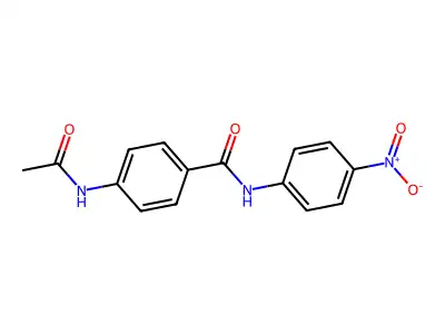 4-acetamido-N-(4-nitrophenyl)benzamide structure