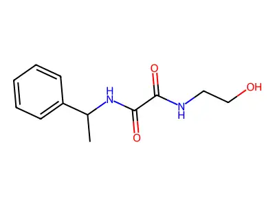 N1-(2-hydroxyethyl)-N2-(1-phenylethyl)oxalamide structure