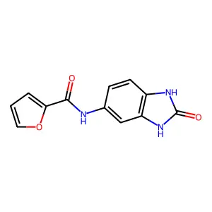 N-(2-oxo-1,3-dihydrobenzimidazol-5-yl)furan-2-carboxamide structure