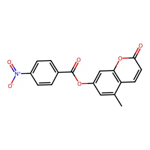 5-methyl-2-oxo-2H-chromen-7-yl 4-nitrobenzoate structure