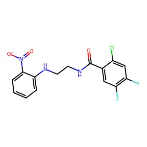2-Chloro-4,5-difluoro-N-[2-(2-nitroanilino)ethyl]benzamide structure