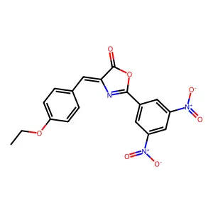 2-{3,5-bisnitrophenyl}-4-(4-ethoxybenzylidene)-1,3-oxazol-5(4H)-one structure