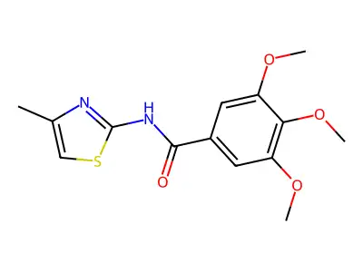 3,4,5-trimethoxy-N-(4-methyl-1,3-thiazol-2-yl)benzamide structure