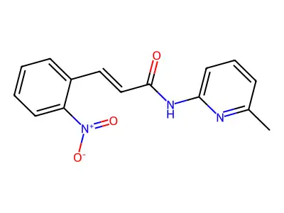 (E)-N-(6-methylpyridin-2-yl)-3-(2-nitrophenyl)prop-2-enamide structure