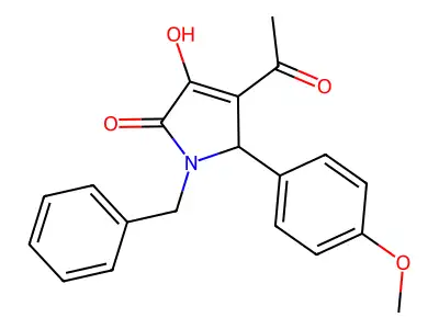 3-acetyl-1-benzyl-4-hydroxy-2-(4-methoxyphenyl)-2H-pyrrol-5-one structure