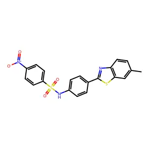 N-[4-(6-Methyl-1,3-benzothiazol-2-yl)phenyl]-4-nitrobenzenesulfonamide structure