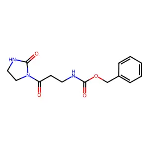 Benzyl (3-oxo-3-(2-oxoimidazolidin-1-yl)propyl)carbamate structure