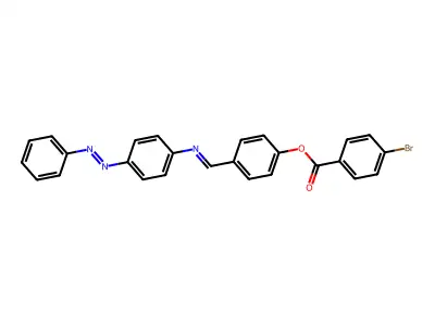 4-[(E)-({4-[(E)-phenyldiazenyl]phenyl}imino)methyl]phenyl 4-bromobenzoate structure