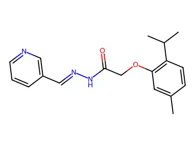 2-(2-Isopropyl-5-methylphenoxy)-N'-(3-pyridinylmethylene)acetohydrazide structure