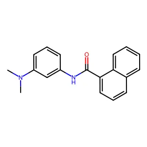 N-[3-(dimethylamino)phenyl]naphthalene-1-carboxamide structure