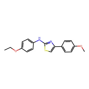 N-(4-ethoxyphenyl)-4-(4-methoxyphenyl)-1,3-thiazol-2-amine structure