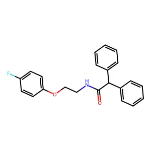 N-[2-(4-fluorophenoxy)ethyl]-2,2-diphenylacetamide structure