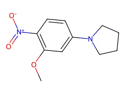 1-(3-Methoxy-4-nitrophenyl)pyrrolidine structure