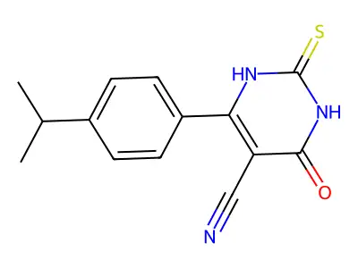 6-(4-Isopropylphenyl)-4-oxo-2-thioxo-1,2,3,4-tetrahydropyrimidine-5-carbonitrile structure