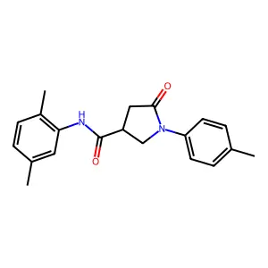 N-(2,5-dimethylphenyl)-1-(4-methylphenyl)-5-oxopyrrolidine-3-carboxamide structure
