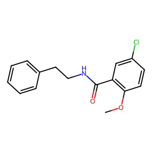 5-氯-2-甲氧基-N-(2-苯乙基)苯甲酰胺 structure