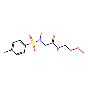 N-(2-methoxyethyl)-2-[methyl-(4-methylphenyl)sulfonylamino]acetamide structure