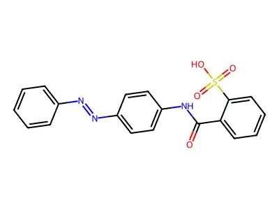 2-{N-[4-(phenyldiazenyl)phenyl]carbamoyl}benzenesulfonic acid structure