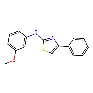 N-(3-methoxyphenyl)-4-phenyl-1,3-thiazol-2-amine structure