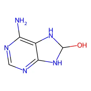 6-Amino-8,9-dihydro-7H-purin-8-ol structure