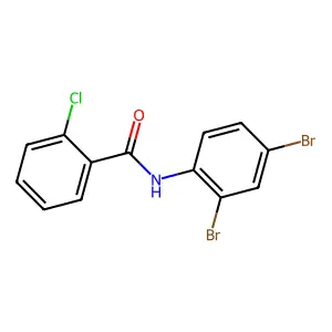 2-chloro-N-(2,4-dibromophenyl)benzamide structure