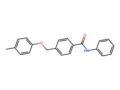 4-[(4-methylphenoxy)methyl]-N-phenylbenzamide structure