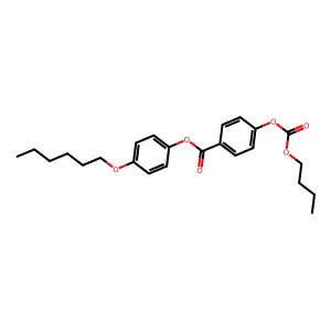 p-Hexyloxyphenyl p-butoxycarbonyloxybenzoate structure