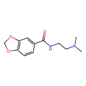 N-[2-(dimethylamino)ethyl]-1,3-benzodioxole-5-carboxamide structure