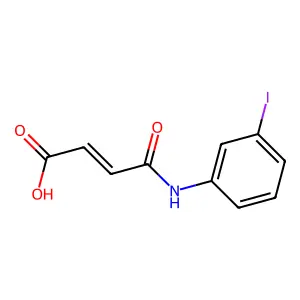 (2E)-4-[(3-iodophenyl)amino]-4-oxobut-2-enoic acid structure