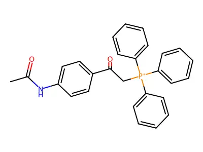 {2-[4-(Acetylamino)phenyl]-2-oxoethyl}(triphenyl)phosphonium structure