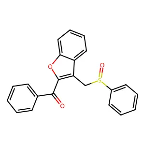 Phenyl{3-[(phenylsulfinyl)methyl]-1-benzofuran-2-yl}methanone structure