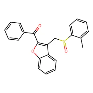 (3-{[(2-Methylphenyl)sulfinyl]methyl}-1-benzofuran-2-yl)(phenyl)methanone structure