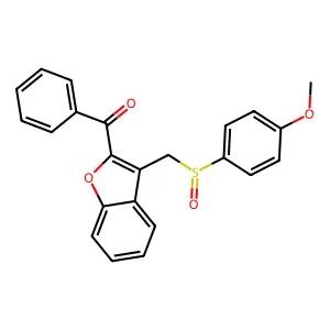 (3-{[(4-Methoxyphenyl)sulfinyl]methyl}-1-benzofuran-2-yl)(phenyl)methanone structure