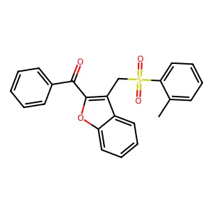 (3-{[(2-Methylphenyl)sulfonyl]methyl}-1-benzofuran-2-yl)(phenyl)methanone structure