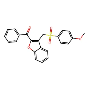 (3-{[(4-Methoxyphenyl)sulfonyl]methyl}-1-benzofuran-2-yl)(phenyl)methanone structure