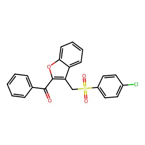 (3-{[(4-Chlorophenyl)sulfonyl]methyl}-1-benzofuran-2-yl)(phenyl)methanone structure