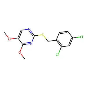 2-[(2,4-Dichlorobenzyl)sulfanyl]-4,5-dimethoxypyrimidine structure