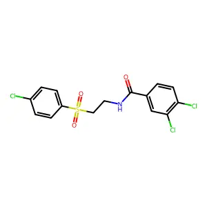 3,4-dichloro-N-{2-[(4-chlorophenyl)sulfonyl]ethyl}benzenecarboxamide structure