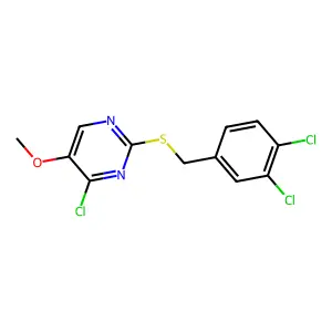 4-Chloro-2-[(3,4-dichlorobenzyl)sulfanyl]-5-methoxypyrimidine structure
