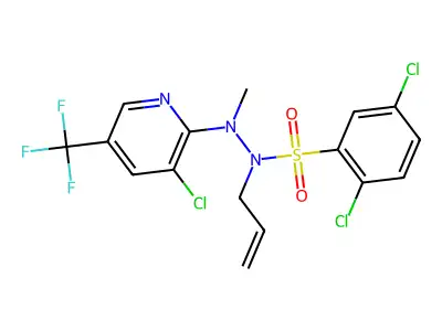N-allyl-2,5-dichloro-N'-[3-chloro-5-(trifluoromethyl)-2-pyridinyl]-N'-methylbenzenesulfonohydrazide structure