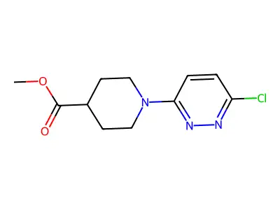 Methyl 1-(6-chloropyridazin-3-yl)piperidine-4-carboxylate structure