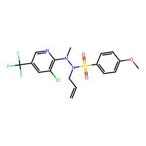 N-allyl-N'-[3-chloro-5-(trifluoromethyl)-2-pyridinyl]-4-methoxy-N'-methylbenzenesulfonohydrazide structure