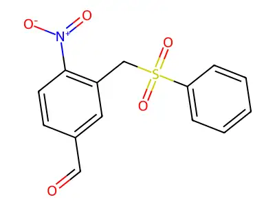 4-Nitro-3-((phenylsulfonyl)methyl)benzaldehyde structure