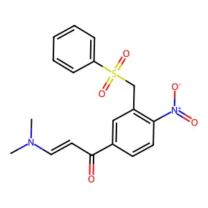1-[3-(Benzenesulfonylmethyl)-4-nitrophenyl]-3-(dimethylamino)prop-2-en-1-one structure