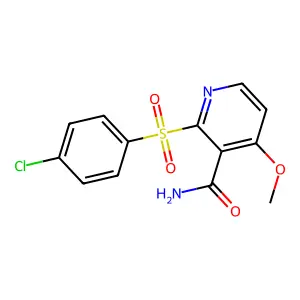 2-[(4-Chlorophenyl)sulfonyl]-4-methoxynicotinamide structure