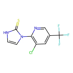 1-[3-chloro-5-(trifluoromethyl)-2-pyridinyl]-1H-imidazole-2-thiol structure