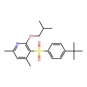 3-{[4-(Tert-butyl)phenyl]sulfonyl}-2-isobutoxy-4,6-dimethylpyridine structure