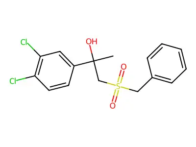 1-(Benzylsulfonyl)-2-(3,4-dichlorophenyl)-2-propanol structure