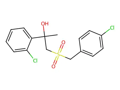 1-[(4-Chlorobenzyl)sulfonyl]-2-(2-chlorophenyl)-2-propanol structure